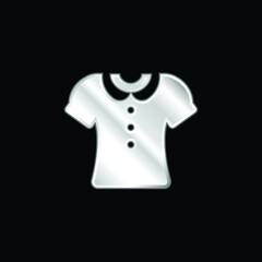 Blouse silver plated metallic icon