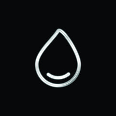 Big Drop Of Water silver plated metallic icon