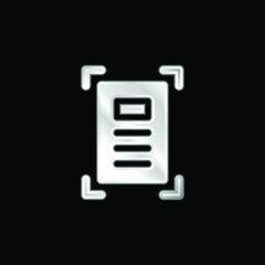 Artboard silver plated metallic icon