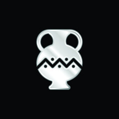 Ancient Jar silver plated metallic icon