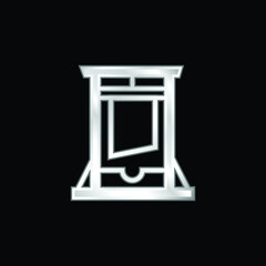 Antique Weapon To Cut Heads silver plated metallic icon