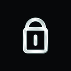 Block silver plated metallic icon