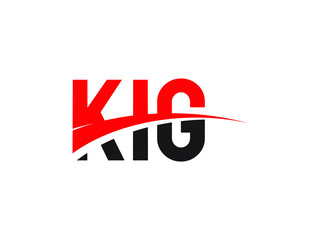 KIG Letter Initial Logo Design Vector Illustration