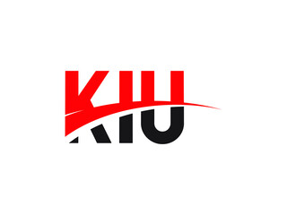 KIU Letter Initial Logo Design Vector Illustration