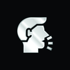 Breathable silver plated metallic icon