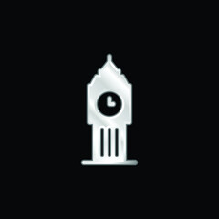 Big Ben silver plated metallic icon