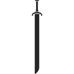 Sword vector icon.Black vector icon isolated on white background sword.