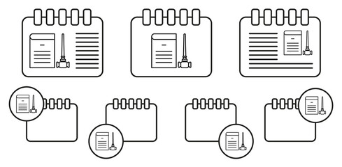 Justice, gavel vector icon in calender set illustration for ui and ux, website or mobile application