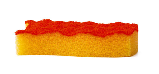 Sponge for dish cleaning isolated on white background