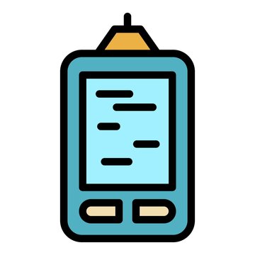 recommend clip art: Fish finder tool icon. Outline fish finder tool vector icon color flat isolated