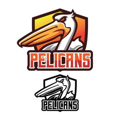 Pelican Mascot Logo Design