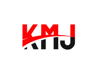 KMJ Letter Initial Logo Design Vector Illustration