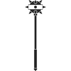 Mace vector icon.Black vector icon isolated on white background mace.