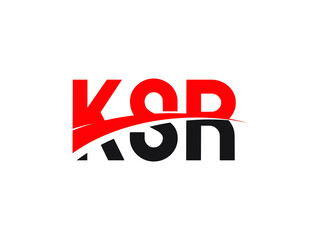 KSR Letter Initial Logo Design Vector Illustration