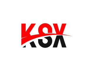 KSX Letter Initial Logo Design Vector Illustration