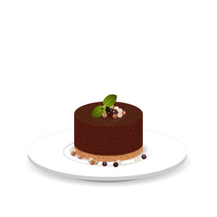 Mousse cake, tender souffle