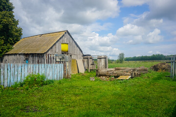 Simple rural architecture in the outback of Russia