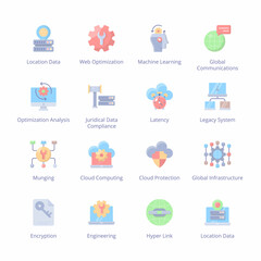 Big Data Flat Icons - Vectors