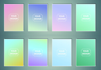 Colorful vector blurred gradient textures. Background for Social media post, wallpaper, mobile app, screen 