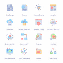 Big Data Flat Icons - Vectors