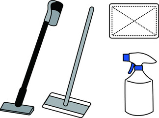 掃除道具セット主線あり