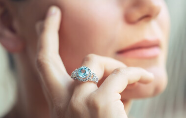Beautiful Woman Wearing Gorgeous Ring