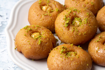 Traditional delicious Turkish dessert (Turkish name; Sekerpare)