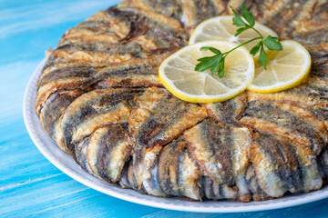 Anchovy pilaf(hamsi pilav), Turkish cuisine, Black Sea specialty (Turkish name; hamsili pilav)