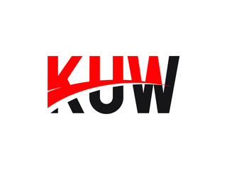 KUW Letter Initial Logo Design Vector Illustration