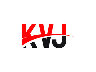 KVJ Letter Initial Logo Design Vector Illustration
