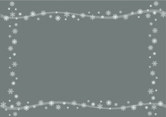 Fototapeta premium イラスト素材：雪の結晶でできたフレーム