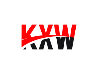 KXW Letter Initial Logo Design Vector Illustration