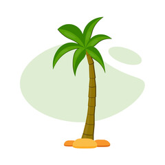 palm isolated illustration. palm flat icon on white background. palm clipart.