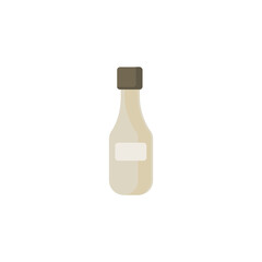 milk bottle isolated illustration. milk bottle flat icon on white background. milk bottle clipart.