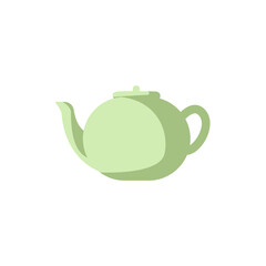 kettle isolated illustration. teapot flat icon on white background. teapot clipart.