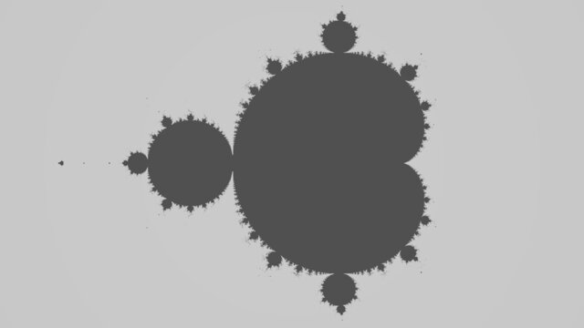 Mandelbrot set fractals pattern isolated on white background