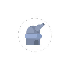 Observatory Telescope isolated illustration on white background. Observatory Telescope clipart. Observatory Telescope flat icon.