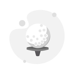 Golf ball isolated illustration on white background. Golf ball clipart. Golf ball flat icon.