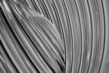 3D glas pattern symmetric and geometric lines abstract background, grey gradients lined shapes.