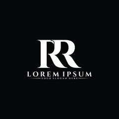 Letter RR luxury logo design vector