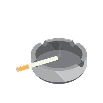 recommend clip art: ashtray with cigarette isolated illustration on white background. ashtray with cigarette clipart. ashtray with cigarette flat icon.