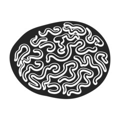 Coral vector black icon. Vector illustration reef of sea on white background. Isolated black illustration icon of coral reef .