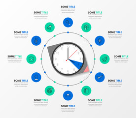Infographic design template. Creative concept with 12 steps