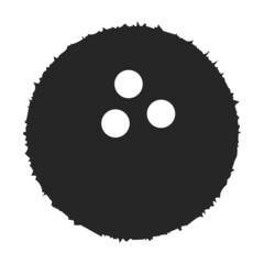 Obraz premium Piece coconut vector icon.Black vector icon isolated on white background piece coconut.