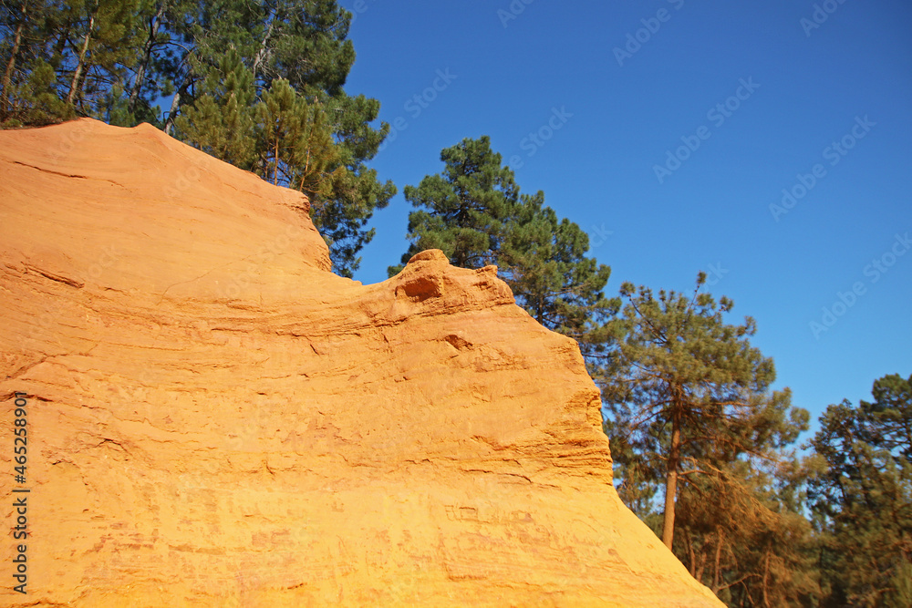 Poster Les carrières d'œuvre de Roussillon, Vaucluse, France