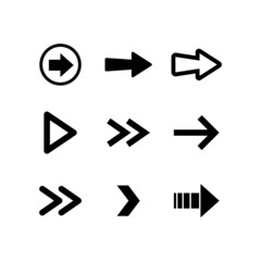 Arrow icons set. Collection of vector arrows. Simple vectors.