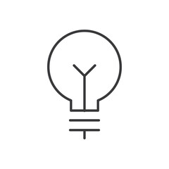 Light Bulb linear icon vector. Idea sign, solution, thinking concept. Electric lamp.