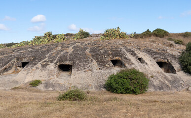 Domus de Janas - Jenna salixi -  fairy house, prehistoric stone structure typical of Sardinia
