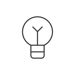 Light Bulb linear icon vector. Idea sign, solution, thinking concept. Electric lamp.