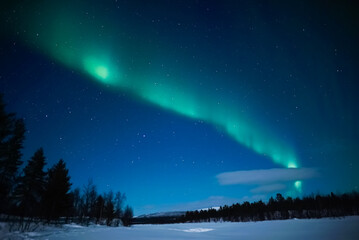 noorderlicht aurora borealis lapland nachtlandschap